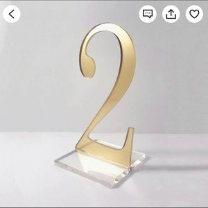 Gold Mirror Table Numbers 1-18